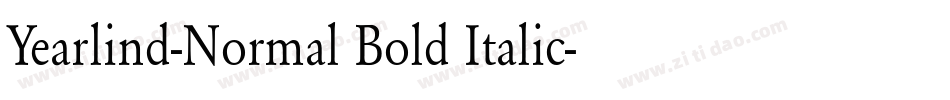 Yearlind-Normal Bold Italic字体转换